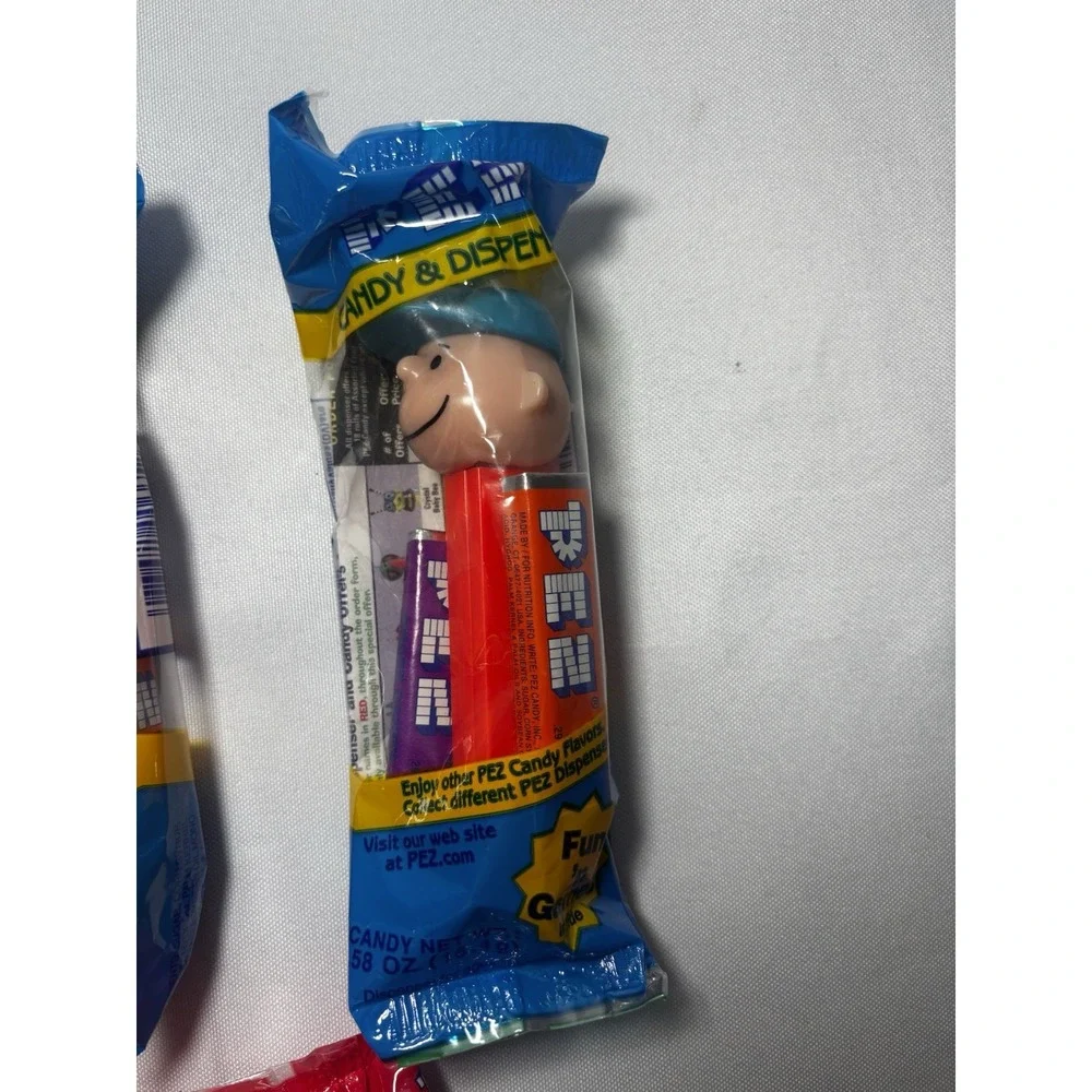 Peanuts Pez Dispensers Lot 5 Charlie Brown Snoopy Peppermint Patty Woodstock Vtg